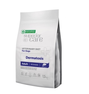 Superior Care Veterinary Diet Dermatosis Adult All Breeds cu Somon - Hrana uscata dietetica super premium pentru cainii adulti cu alergii alimentare