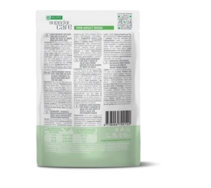 Superior Care White Dogs Topper Caini Adulti cu Ton si Biban in Sos - Gustare complementara Super Premium, pentru cainii adulti cu blana alba sau deschisa, 70g - Img 2
