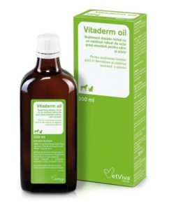 Vitaderm Oil 200 ml – Ulei natural pentru ingrijirea pielii si blanii cainilor si pisicilor