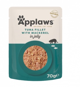 Applaws Cat Adult – File Ton si Macrou, hrana umeda complementara pentru pisici adulte, 70g