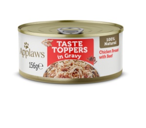 Applaws Dog Adult – Piept de Pui cu Vita in Gravy, hrana umeda complementara, 156g