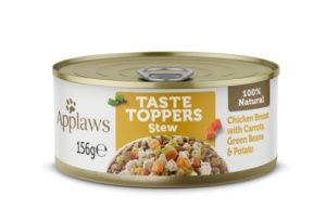 Applaws Dog Adult – Tocana de Pui cu Morcovi, Fasole Verde & Cartof, hrana umeda complementara, 156g