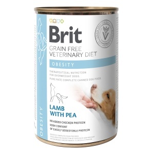 Brit GF Veterinary Diets Dog Obesity - Hrana umeda dietetica cu miel pentru controlul greutatii, 400g