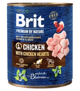 Brit Premium by Nature Chicken with Hearts - Hrana completa umeda cu pui si inimi sub forma de pate delicat - Img 2