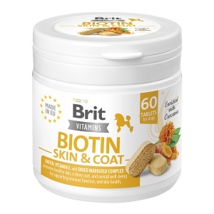 Brit Vitamins Biotin Skin & Coat Care - Vitamine pentru sanatatea pielii si a blanii pentru caini, 60 capsule