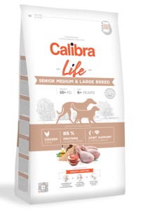 Calibra Dog Life Senior Medium & Large Chicken - Hrana uscata cu pui pentru caini seniori de talie medie si mare