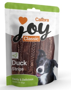 Calibra Joy Dog Classic Duck Strips New - Fasii de carne de rata pentru caini, 80 g