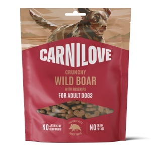 Carnilove Dog Crunchy Snack Wild Boar & Rosehips – Recompense pentru caini cu mistret si macese, 200 g