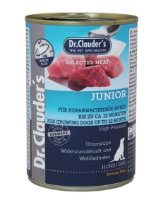 Dr. Clauder's Selected Meat – Hrana umeda super premium cu Vita, Porc si Pasare pentru catei (pana la 12 luni) - Img 1