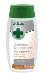Dr Seidel Iodophor – Sampon concentrat cu balsam pentru caini si pisici