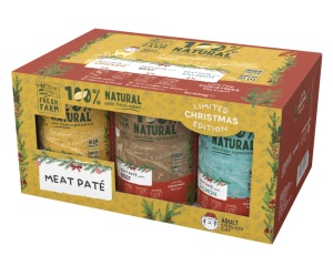 Fresh Farm Christmas Cat Can Mix - Hrana umeda completa pentru pisici adulte, 6Conserve x 400gr