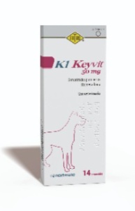 Keyvit 50 mg – Tablete cu Vitamina K1 pentru sustinerea coagularii normale a sangelui la caini