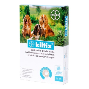 Kiltix Zgarda antiparazitara caini talie medie 53cm