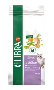 Libra Cat Adult Sterilizat – Hrana uscata cu pui pentru pisici adulte sterilizate, 12 kg