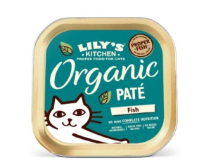 Lily's Kitchen Adult Organic Fish Pate – Hrana umeda bio fara cereale cu peste organic pentru pisici adulte, 85 g