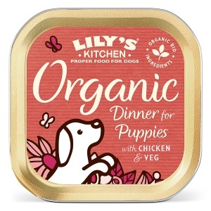 Lily's Kitchen For Puppies - Hrana umeda completa cu pui organic pentru pui de caine, 150 g