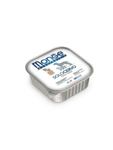Monge Super Premium Monoprotein Pate 100% Deer 150gr - Hrana umeda completa tip pateu cu cerb pentru caini adulti