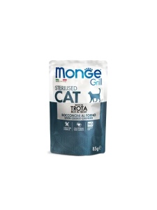 Monge Superpremium Plic Pisici Sterilizate Pastrav 85g