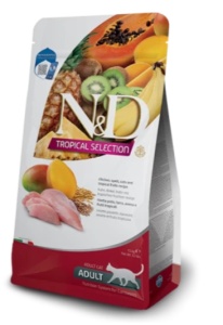 N&D Tropical Selection Pui si Fructe Tropicale – Hrana uscata pentru pisici adulte, 10 kg