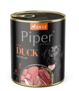 Piper – Hrana umeda cu rata si pere pentru caini adulti - Img 2