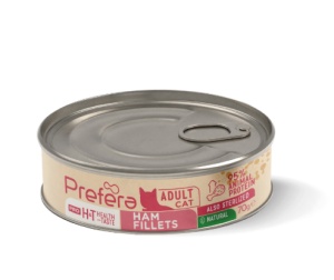 Prefera Pro H&T Adult- Hrana complementara tip fileuri de sunca pentru pisici adulte, 70gr