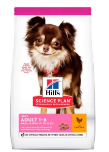 SP CANINE ADULT S&M LIGHT CHK- Hrana uscata pentru caini adulti de talie mica si mini cu necesar caloric redus
