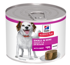 SP CANINE ADULT S&M MOUSSE BEEF 200 G - HHRN441rana umeda cu vita de tip mousse pentru caini adulti de talie mica
