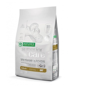 Superior Care White Dogs Small&Mini Breeds Adult cu Miel - Hrana uscata completa Super Premium, destinata cainilor adulti de talie mica (1–10 kg), cu blana alba