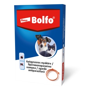 Bolfo zgarda antiparazitara pentru pisici si caini de talie mica 38cm