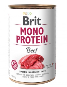 Brit Mono Protein Beef - Hrana umeda pentru caini cu vita, 400 g