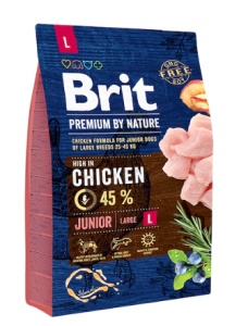 Brit Premium by Nature Junior L - Hrana uscata cu pui pentru caini juniori de talie mare (L)