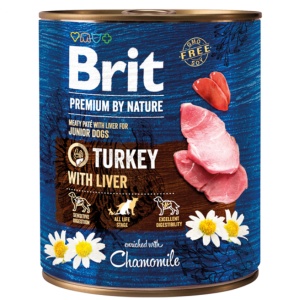 Brit Premium by Nature Turkey with Liver - Hrana umeda cu curcan si ficat pentru caini juniori - Img 2