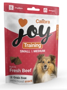 Calibra Joy Dog Training Snacks Small & Medium Beef - Recompensa semiumeda pentru caini de talie mica si medie, 150 g