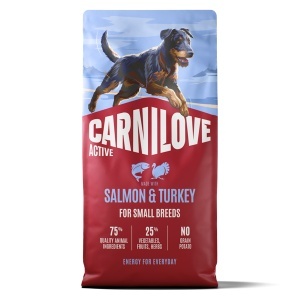 Carnilove Active Dog Dry Salmon & Turkey Adult Small Breeds - Hrana uscata pentru caini adulti de talie mica, cu somon si curcan