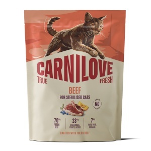 Carnilove True Fresh Cat Dry Beef Sterilised Adult All Breeds – Hrana uscata pentru pisici adulte sterilizate, cu vita - Img 3