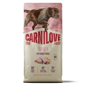 Carnilove True Fresh Dog Dry Turkey Adult All Breeds - Hrana uscata pentru caini adulti de toate taliile, cu curcan, 12 kg