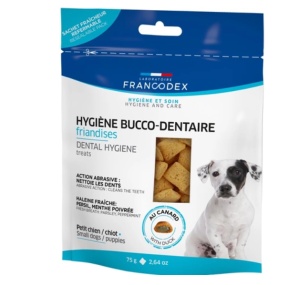 Francodex Dental Snack - Snack pentru igiena orala pentru pui de caine, 75 g