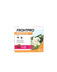 Frontpro 11mg – Antiparazitar extern pentru caini (2-4 kg) , 3 comprimate masticabile
