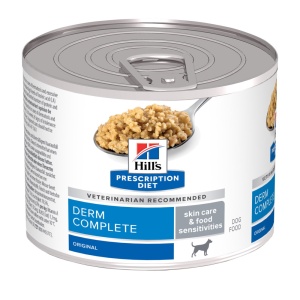 Hill's PD Derm Complete – Hrana umeda cu ou pentru alergii cutanate si sensibilitati alimentare 200g