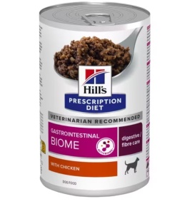 Hill's PD Gastrointestinal Biome – Hrana umeda cu pui pentru digestie sensibila 370g