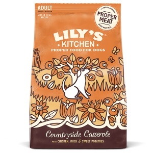Lily’s Kitchen Chicken & Duck Countryside Casserole – Hrana uscata cu pui si rata pentru caini adulti