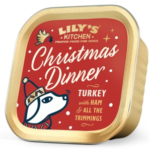 Lily's Kitchen Christmas Turkey and Ham for Dogs - Hrana umeda completa pentru caini adulti si juniori peste 4 luni, 150 g