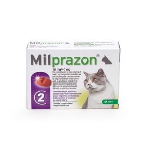 Milprazon Cat - Antiparazitar intern pentru pisici (2-8kg) 2 Comprimate