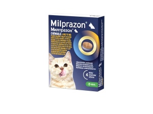 Milprazon Kitten Chew 4mg/10mg - Antiparazitar intern pentru pisici (0.5-2kg) 4 Comprimate