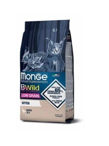 Monge Bwild Low Grain Goose Kitten 1.5kg - Hrana uscata completa cu gasca pentru pisoi