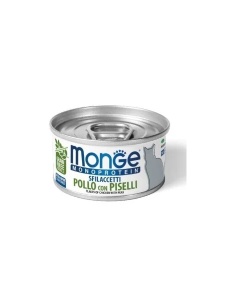 Monge Flakes Mono Chicken/Peas 80gr - Hrana umeda tip fulgi cu pui si mazare pentru pisici