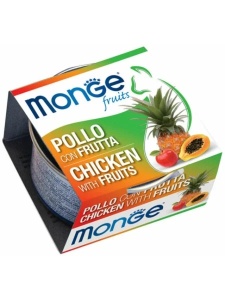 Monge Super Premium Chicken&Fruits 80gr - Hrana umeda cu pui si mix de fructe pentru pisici adulte