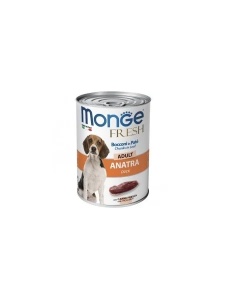 Monge Super Premium Chunks in Loaf Adult Duck 400gr - Hrana umeda completa cu rata pentru caini adulti