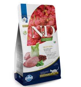 N&D Quinoa Digestion – Hrana uscata cu miel pentru pisici cu digestie sensibila,1.5kg - Img 1