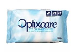 Optixcare Eye Cleaning - Servetele umede pentru curatarea ochilor la caini, pisici si cabaline, 50 buc